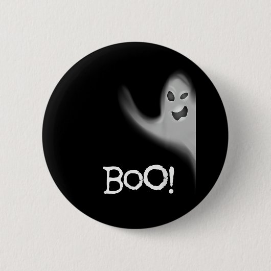 Boo Funny Hiding Peekabo Beängstigend Halloween Button (Vorderseite)