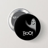 Boo Funny Hiding Peekabo Beängstigend Halloween Button (Vorne & Hinten)
