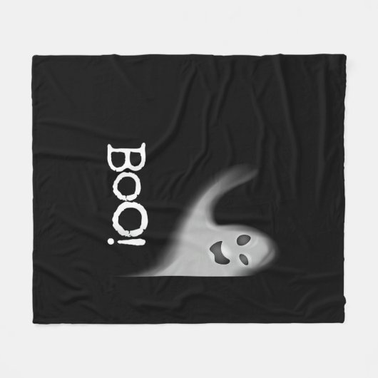Boo Funny Hiding Peekabo Beängstigend Halloween Fleecedecke (Vorderseite (Horizontal))
