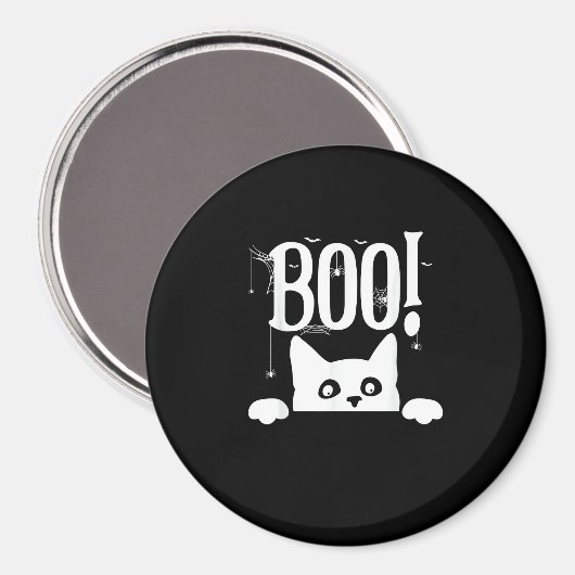 Boo! Funny Hiding Peekabo Beängstigend Halloween Magnet (Vorderseite/Rückseite)