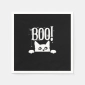 Boo! Funny Hiding Peekabo Beängstigend Halloween Serviette (Vorderseite)