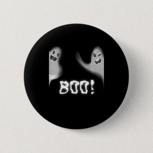 Boo! Funny Hiding Peekaboo Beängstigend Halloween Button