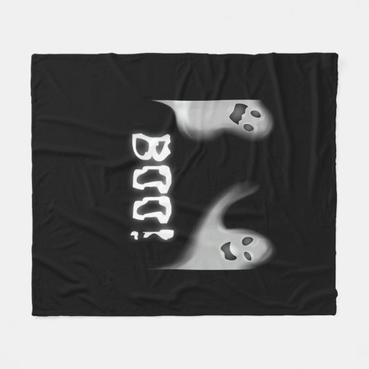 Boo! Funny Hiding Peekaboo Beängstigend Halloween Fleecedecke (Vorderseite (Horizontal))