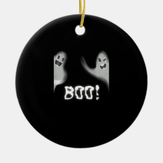 Boo! Funny Hiding Peekaboo Beängstigend Halloween Keramik Ornament
