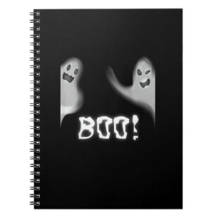 Boo! Funny Hiding Peekaboo Beängstigend Halloween Notizblock