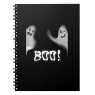 Boo! Funny Hiding Peekaboo Beängstigend Halloween Notizblock