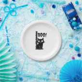 Boo! Funny Hiding Peekaboo Beängstigend Halloween Pappteller (Party)