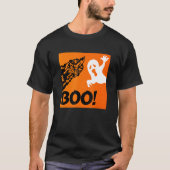 Boo! Funny Hiding Peekaboo Beängstigendes Hallowee T-Shirt (Vorderseite)