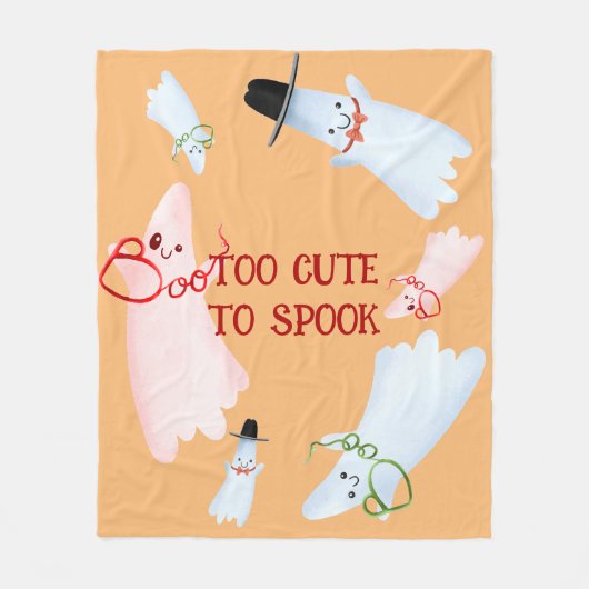 BOO Funny Niedlich Little Ghost Halloween Baby Kin Fleecedecke (Vorderseite)