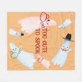 BOO Funny Niedlich Little Ghost Halloween Baby Kin Fleecedecke (Vorderseite (Horizontal))