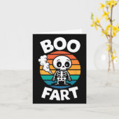 Boo Furz Funny Farting Skelett zu Halloween Karte (Gelbe Blume)