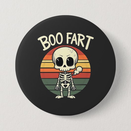 Boo Furz Funny Spooky Pastel Ghost Goth Retro Button (Vorderseite)