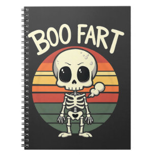 Boo Furz Funny Spooky Pastel Ghost Goth Retro Notizblock