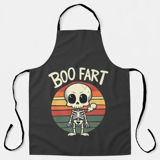 Boo Furz Funny Spooky Pastel Ghost Goth Retro Schürze (Vorderseite)