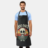Boo Furz Funny Spooky Pastel Ghost Goth Retro Schürze (Getragen)