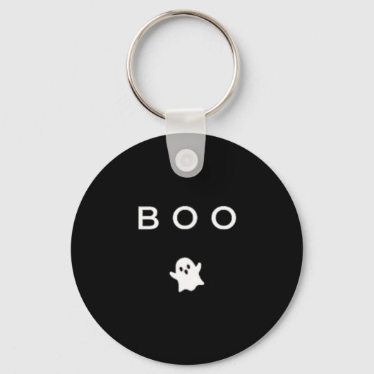 Boo Geist Halloween Subtil Minimal Fall Lustig Schlüsselanhänger (Vorderseite)