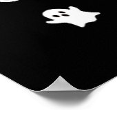 Boo Geist Halloween Subtil Minimal Herbst Lustig T Poster (Ecke)