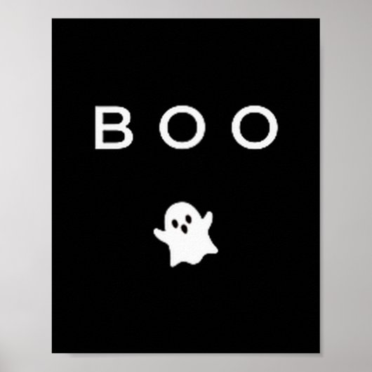 Boo Geist Halloween Subtil Minimal Herbst Lustig T Poster (Vorne)