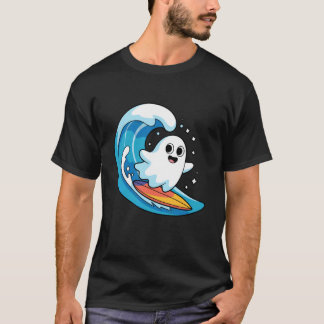 Boo Geist Surfen Kostüm Lustiges Halloween Kleinki T-Shirt
