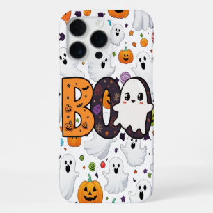 . Boo Geist Typografie Spaß Halloween iPhone 16 Pro Max Hülle