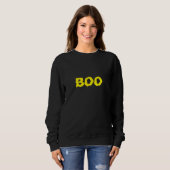 Boo gelb und schwarz spooky Halloween Sweatshirt (Vorne ganz)
