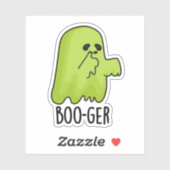 Boo-ger Funny Halloween Booger Ghost Pun Aufkleber (Blatt)