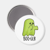 Boo-ger Funny Halloween Booger Ghost Pun Magnet (Vorderseite/Rückseite)