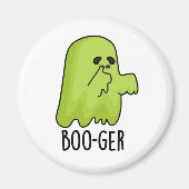 Boo-ger Funny Halloween Booger Ghost Pun Magnet (Vorne)