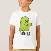 Boo-ger Funny Halloween Booger Ghost Pun T-Shirt (Vorderseite)