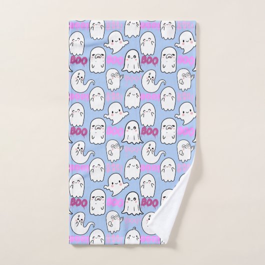 Boo, ghoful feel.b L Blue BG Badhandtuch Set (Handtuch)