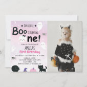 Boo Ghost 1. Geburtstag Einladung (Vorderseite)