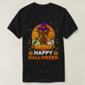 Boo Ghost Beängstigend Pumpkin Moon Witch Wooly Ma T-Shirt (Design vorne)
