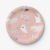 Boo Ghost Birthday Party Plate Pappteller (Vorderseite)