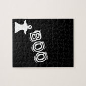Boo Ghost Black Halloween Frustration Puzzle (Horizontal)