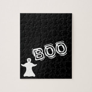 Boo Ghost Black Halloween Frustration Puzzle