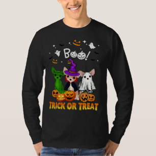 Boo Ghost Chihuahua Trick oder Treat Halloween T-Shirt