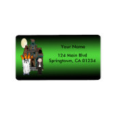 Boo Ghost Dracula Halloween Address Labels Adressaufkleber (Vorne)