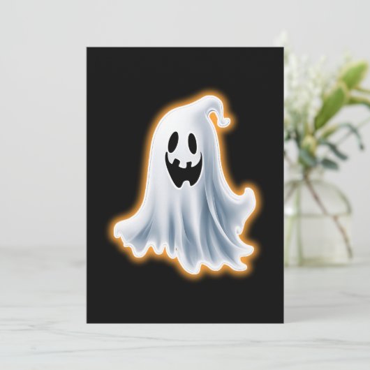 Boo Ghost Feiertagskarte (Stehend Vorderseite)