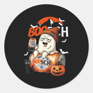 Boo Ghost Halloween Bier Party trinken Spooky Sea Runder Aufkleber