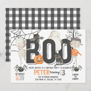 Boo Ghost Halloween Geburtstagsparty Einladung