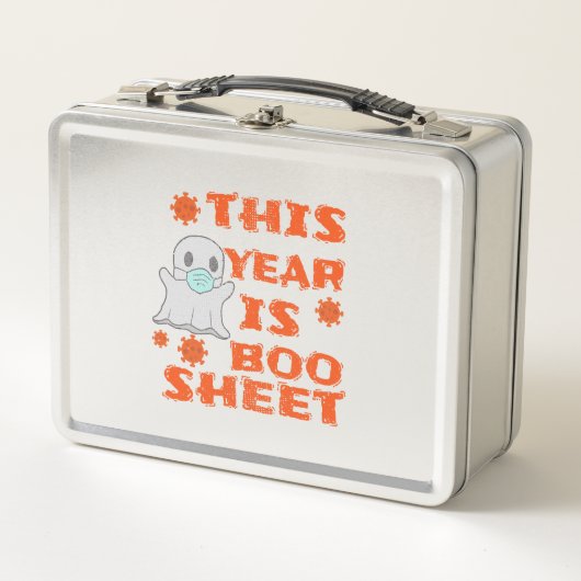 Boo Ghost Halloween Metall Brotdose (Vorderseite)