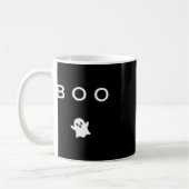 BOO Ghost Halloween Subtile Minimal Fall Fun Trick Kaffeetasse (Links)