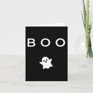 BOO Ghost Halloween Subtile Minimal Fall Fun Trick Karte
