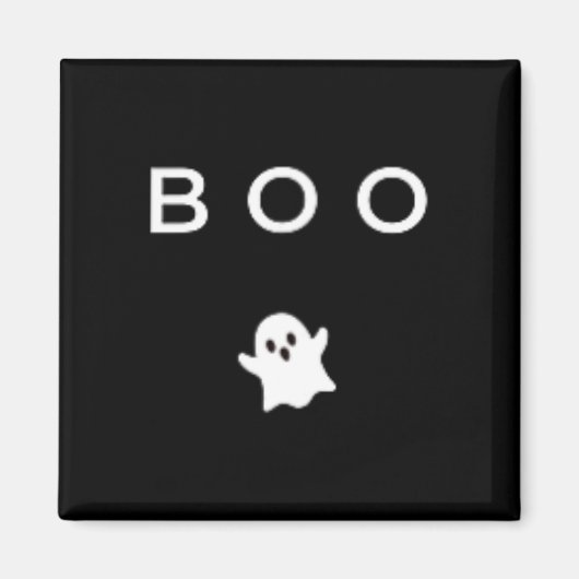 Boo Ghost Halloween Subtile Minimal Fall Fun Trick Magnet (Vorne)