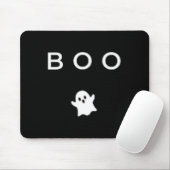 Boo Ghost Halloween Subtile Minimal Fall Fun Trick Mousepad (Mit Mouse)