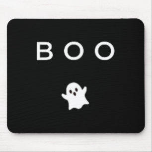 Boo Ghost Halloween Subtile Minimal Fall Fun Trick Mousepad
