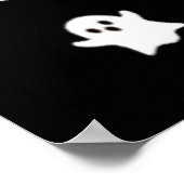 Boo Ghost Halloween Subtile Minimal Fall Fun Trick Poster (Ecke)