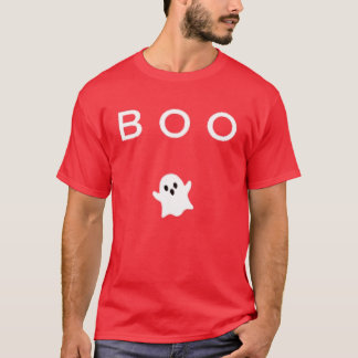 BOO Ghost Halloween Subtile Minimal Fall Funny Tri T-Shirt