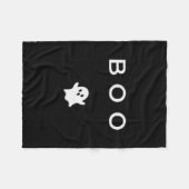 Boo Ghost Halloween Subtle Minimal Fall Funny Tric Fleecedecke (Vorderseite (Horizontal))