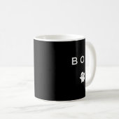 Boo Ghost Halloween Subtle Minimal Fall Funny Tric Kaffeetasse (VorderseiteRechts)